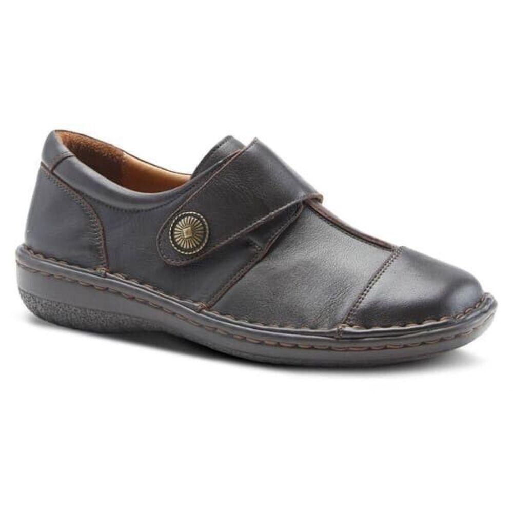 Spring Step Kaminia KAMINIA-BR Women's US 8.5 Brown Leather Casual Shoes KHD710